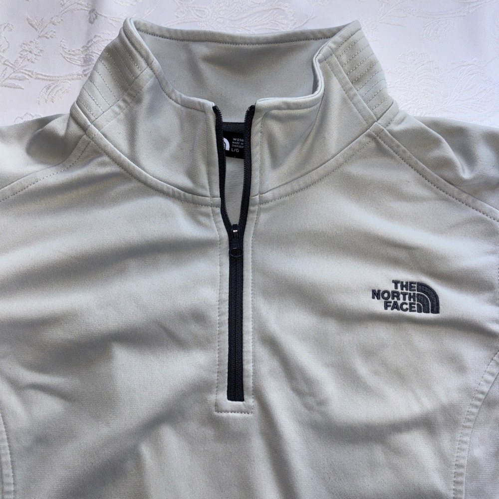 The North‎ Face Pullover Women's Light Green 1/4 Zip Athletic Performance Large